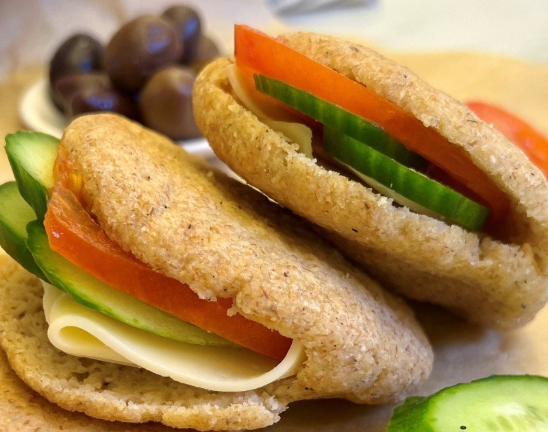 פיתה ביתית ללא גלוטן ללא סוכר ודלת פחמימות